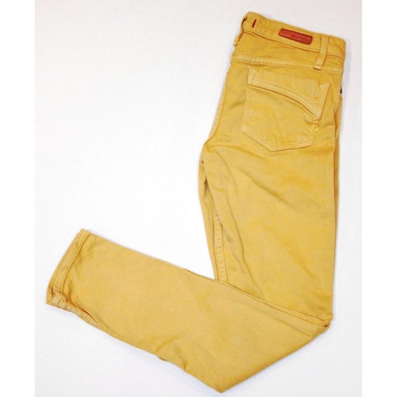 SANCTUARY  Yellow DENIM The Charmer SKINNY Jeans AGAVE Slim 28 MADE IN USA - Picture 3 of 4